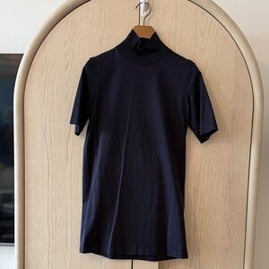 COS Navy Mockneck Tunic / mini dress
